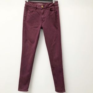 American eagle outfitters purple/burgundy jeans